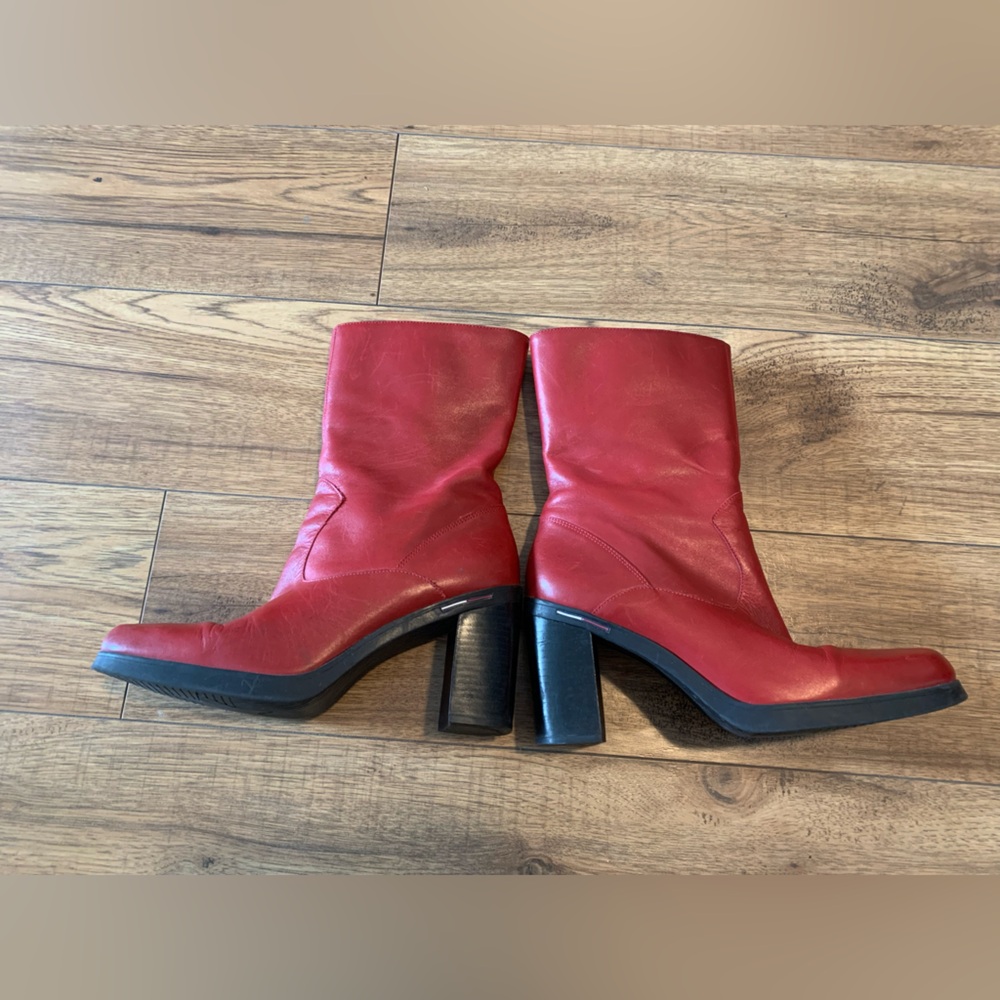 Vintage Y2K Tommy Hilfiger Red Boots size 9